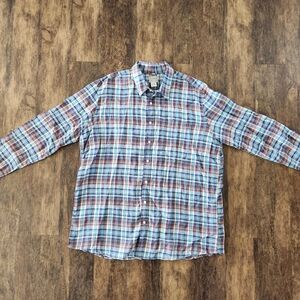 L.L. Bean Men's Multicolor Linen Shirt XXL Tall